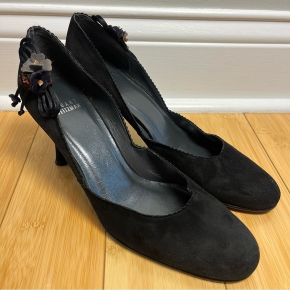 Stuart Weitzman Shoes - Stuart Weitzman Elegant Black Suede,Women's Heels Pumps , Size 10M,